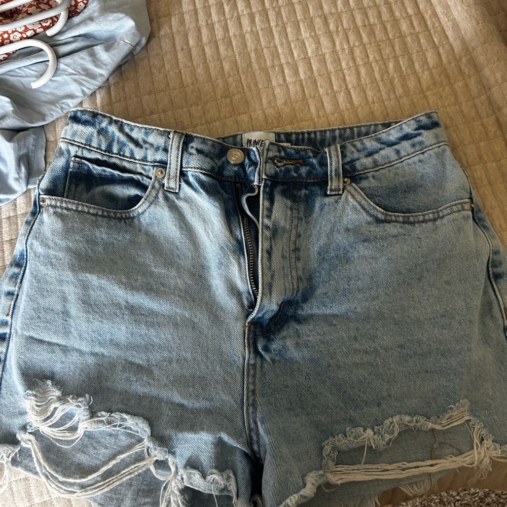 PRINCESS POLLY Denim Distressed Women's Shorts